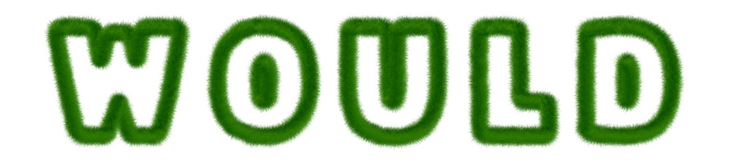 Would - text written with grass