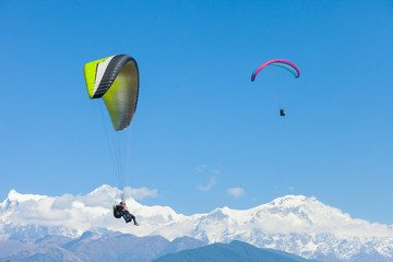 Paragliding over Pokhara, Nepal