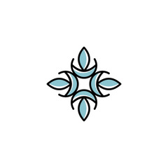 Abstract flower logo design inspiration