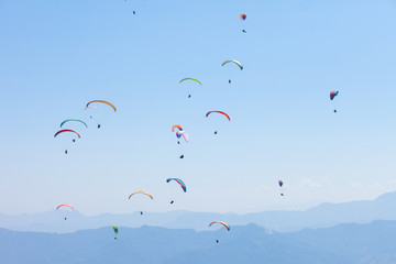 Paragliding over Pokhara, Nepal