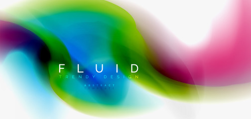 Mixing liquid color flow abstract background. Trendy abstract layout template for business or technology presentation, internet poster or web brochure cover, wallpaper