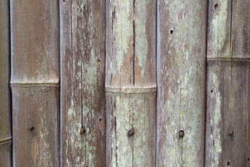 Japanese old bamboo wall