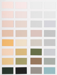 Color samples palette catalog