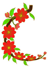 Naklejka premium vintage flower,nature, vector