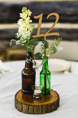 Rustic wedding centerpiece