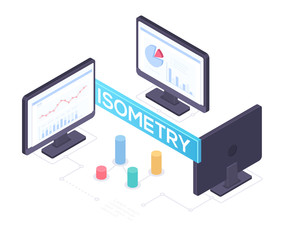 Business analytics concept - modern vector isometric illustration