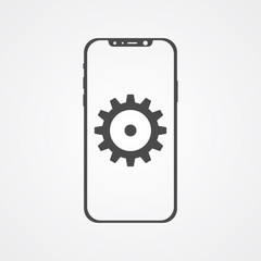 Settings vector icon sign symbol