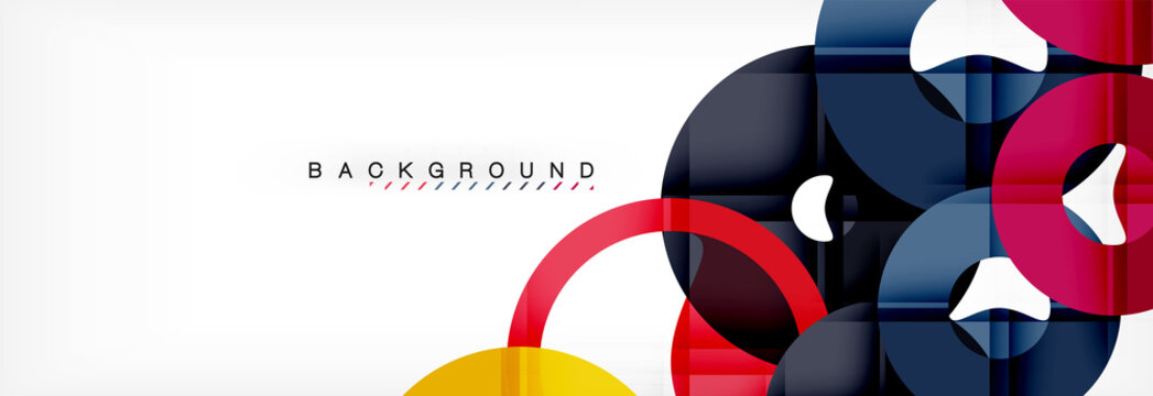 Geomtric modern backgrounds, rings abstract template