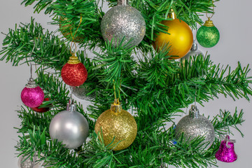 Christmas tree decoration close-up