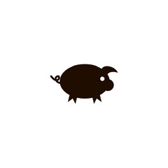 Pig icon. flat design