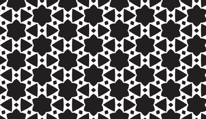 Black and white abstract geometric vector pattern - 231891572