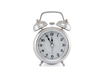 Old style alarm clock with clipping path on white background 