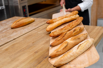 Delicious artisan French bread loaves