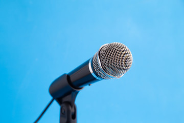 microphone in colorful background