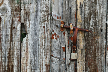 Old wooden door
