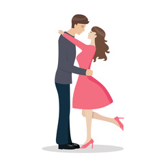 Fototapeta premium Loving couple are kissing