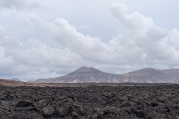 Arid landscape, Lanzarote, Canary, Spain