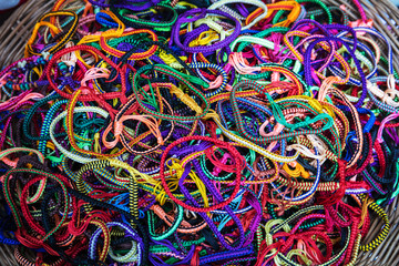 colour bracelets hand knotted rope.