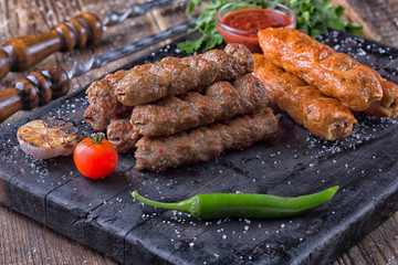 люля-кебаб курица и говядина