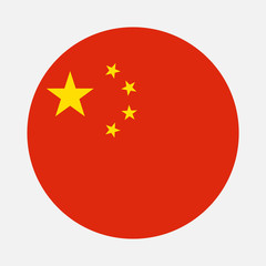 China flag circle