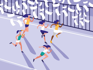 female athletics race avatar character
