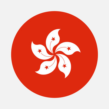 Hong Kong flag circle