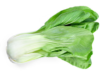 Fresh pak choi cabbage or chinese cabbage, isolated on white background. Fresh, green vegetable,...