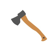 Axe flat icon isolated on white background. Vector illustration.