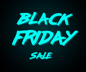 Black Friday sale inscription design template. Black Friday banner. Vector illustration