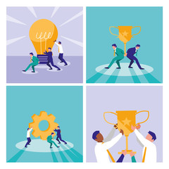 group of businessmen avatar character