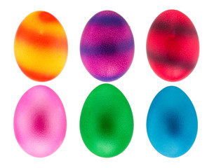 Bunte Ostereier als Freisteller