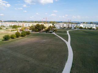 Obraz premium Aerial view on Scharnhauser Park near Stuttgart, Germany