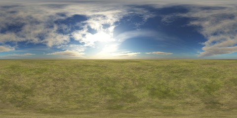 HDRI, environment map , Round panorama, spherical panorama, equidistant projection, land under heaven
