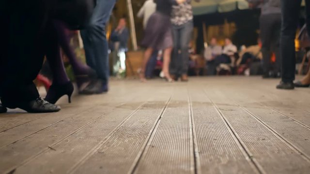 Feet dance evening people