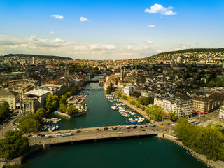 Obraz premium Aerial view of Zurich, Switzerland