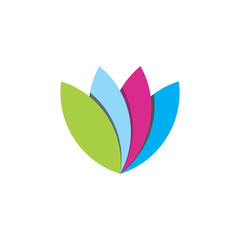 Fototapeta premium Abstrac vibrant tulip flower logo design inspiration
