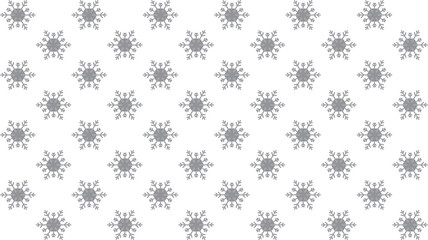 Vector white background with snowflakes. Seamless pattern