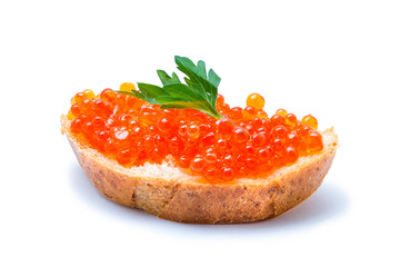 Red caviar, fresh delicacy