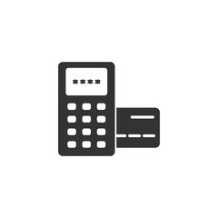 Eftpos terminal payment vector icon. Payment pdq terminal icon. Credit and debit card payment icon.