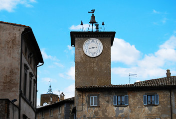 La torre dell'orologio di Orvieto