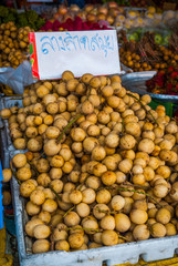 Longon for sale at the market stall