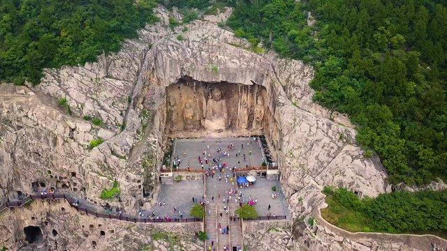 Longmen is one of the 3 major Buddhist caves of China, and a World heritage Site. Henan, China