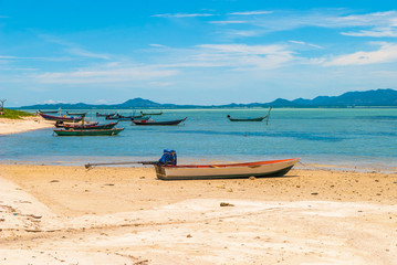 Bay with fishing boats, Koh Phangan