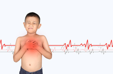 Asian kid with hypertension heart.