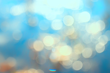 bokeh water glare / blurred background, round glare on the water surface, background river
