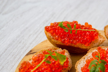 Red caviar, fresh delicacy