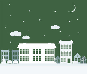 City, houses and cars in the Parking lot in the style of paper cut. Vector illustration.
