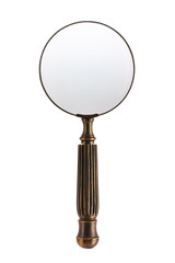 Old Magnifying Glass Isolated On White Background with copy space for your image or text © ValentinValkov
