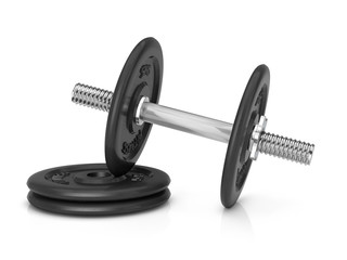 Obraz na płótnie Canvas Dumbbell and weights