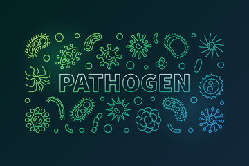 Obraz na płótnie Canvas Pathogen bright horizontal banner. Vector colorful illustration